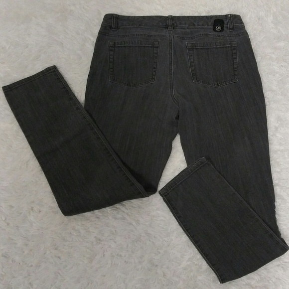 Michael Kors Gray Colored Denim Five Pocket Mid Rise Straight Leg Jean - Picture 6 of 8